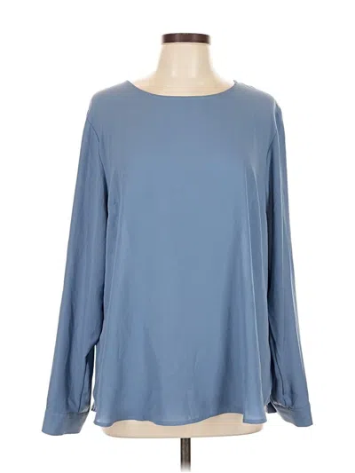 Pre-owned Maurices Long Sleeve Blouse In Blue