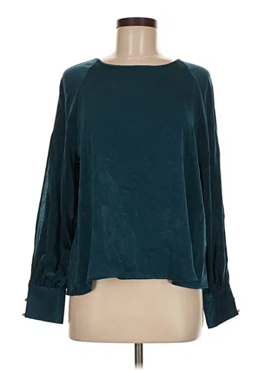 Pre-owned Maurices Long Sleeve Blouse In Blue