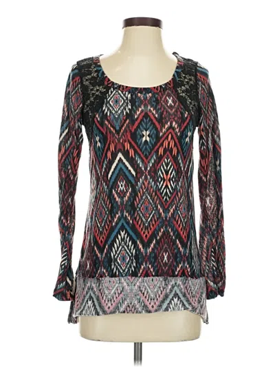Pre-owned Maurices Long Sleeve Blouse In Blue