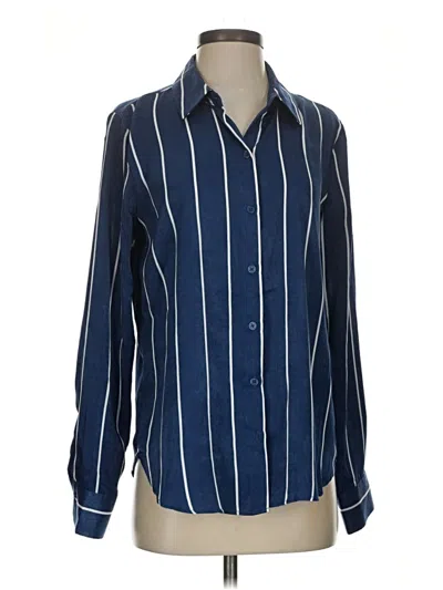 Pre-owned Maurices Long Sleeve Blouse In Blue