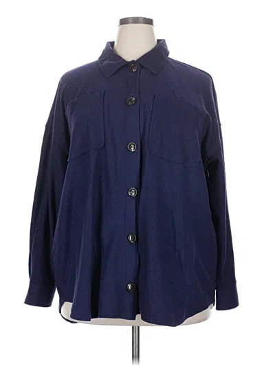 Pre-owned Maurices Long Sleeve Blouse In Blue