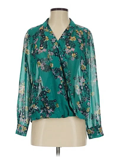 Pre-owned Maurices Long Sleeve Blouse In Blue