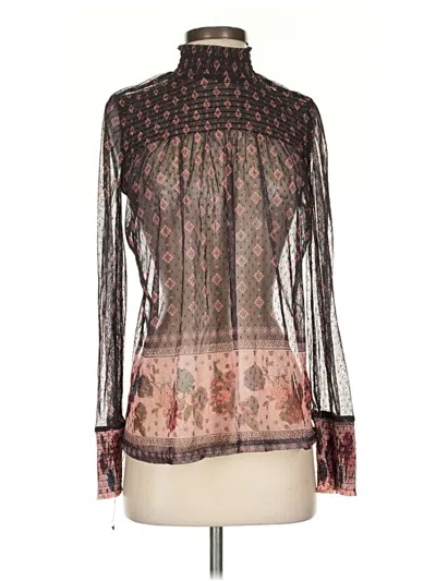 Pre-owned Maurices Long Sleeve Blouse In Brown