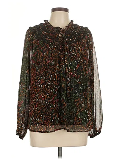 Pre-owned Maurices Long Sleeve Blouse In Brown