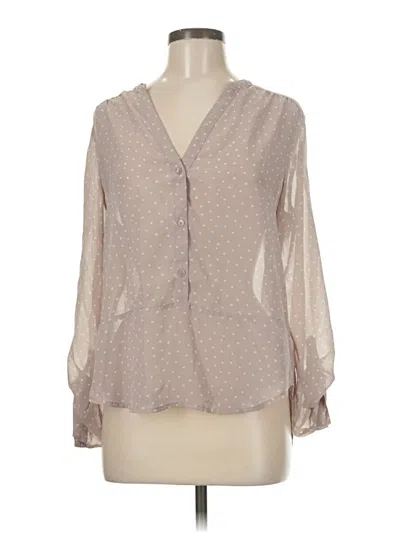 Pre-owned Maurices Long Sleeve Blouse In Brown