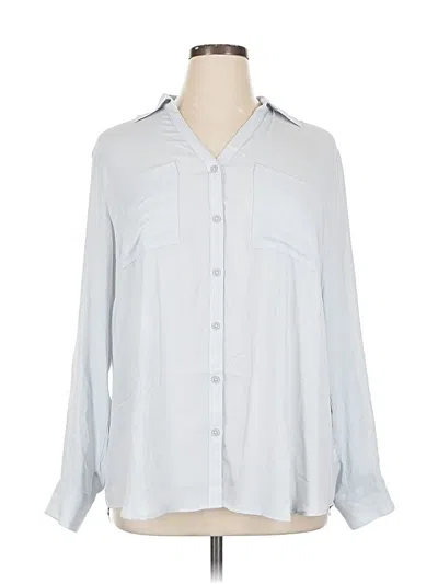 Pre-owned Maurices Long Sleeve Blouse In Gray