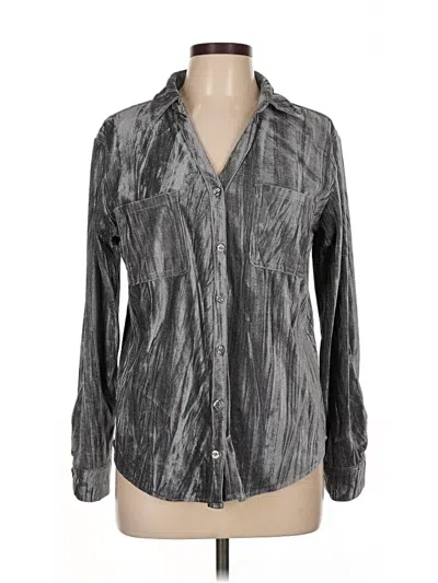 Pre-owned Maurices Long Sleeve Blouse In Gray