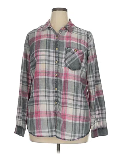 Pre-owned Maurices Long Sleeve Blouse In Gray