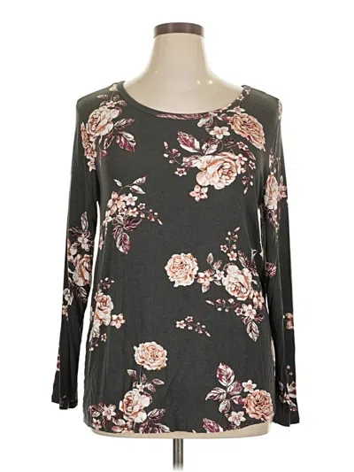Pre-owned Maurices Long Sleeve Blouse In Gray