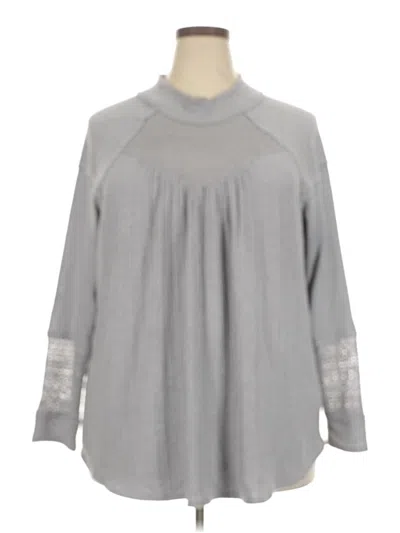 Pre-owned Maurices Long Sleeve Blouse In Gray