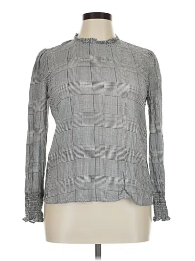 Pre-owned Maurices Long Sleeve Blouse In Gray