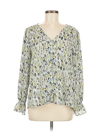 Pre-owned Maurices Long Sleeve Blouse In Green