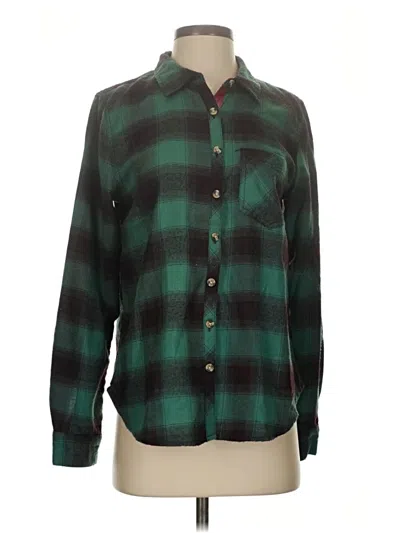 Pre-owned Maurices Long Sleeve Blouse In Green