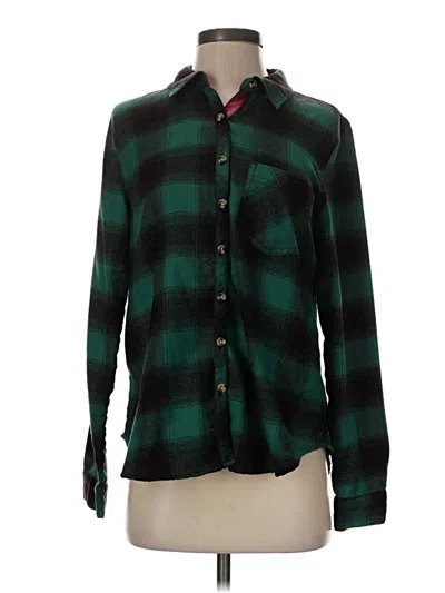 Pre-owned Maurices Long Sleeve Blouse In Green