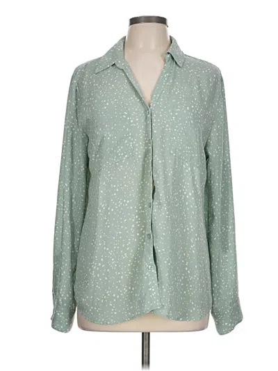 Pre-owned Maurices Long Sleeve Blouse In Green