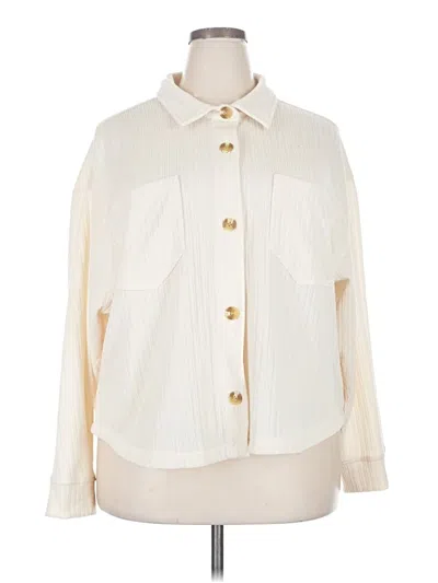 Pre-owned Maurices Long Sleeve Blouse In Ivory