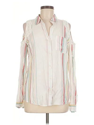 Pre-owned Maurices Long Sleeve Blouse In Ivory