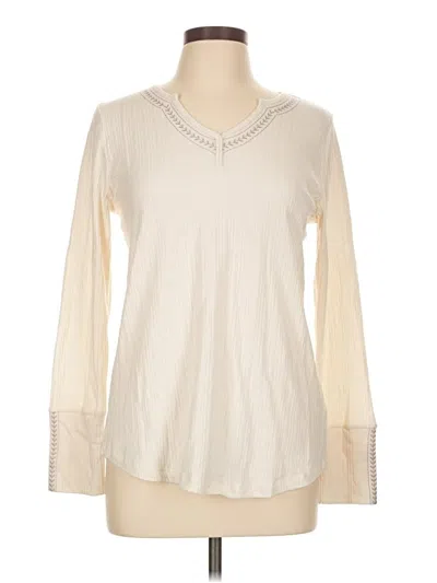Pre-owned Maurices Long Sleeve Blouse In Ivory