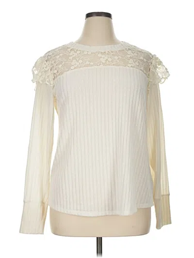 Maurices Long Sleeve Blouse In Ivory