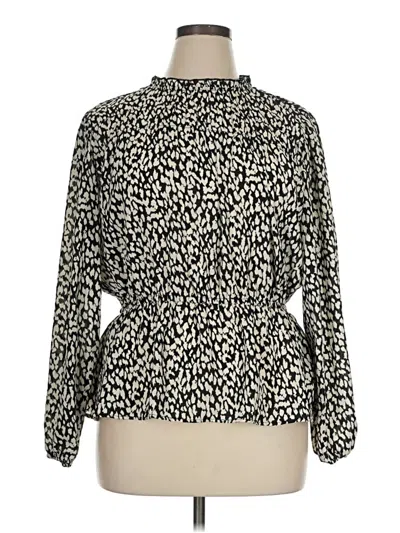 Pre-owned Maurices Long Sleeve Blouse In Ivory
