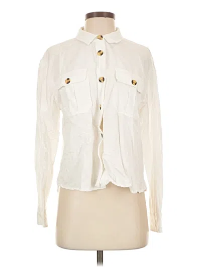 Pre-owned Maurices Long Sleeve Blouse In Ivory