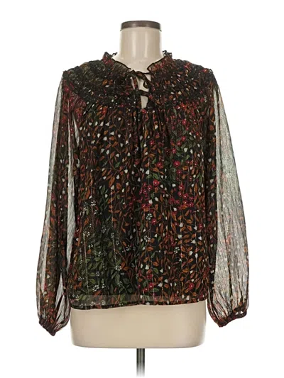 Pre-owned Maurices Long Sleeve Blouse In Orange