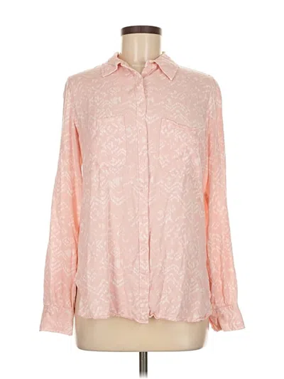 Pre-owned Maurices Long Sleeve Blouse In Pink