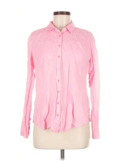 Pre-owned Maurices Long Sleeve Blouse In Pink