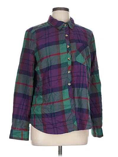 Pre-owned Maurices Long Sleeve Blouse In Purple