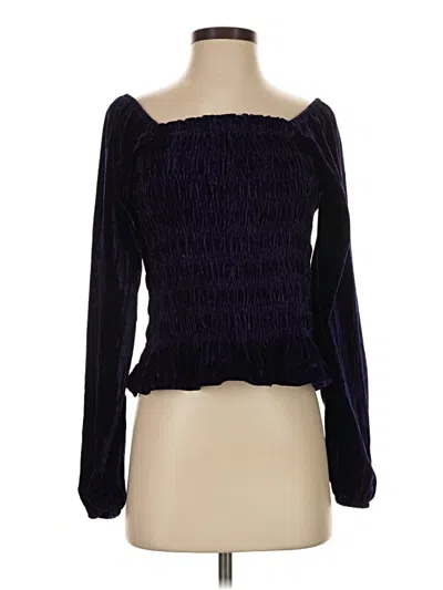 Pre-owned Maurices Long Sleeve Blouse In Purple