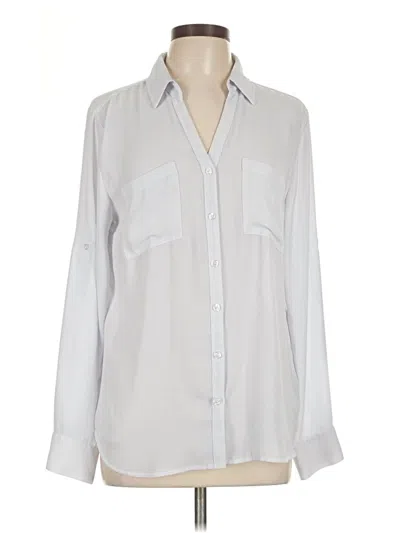 Pre-owned Maurices Long Sleeve Blouse In Silver