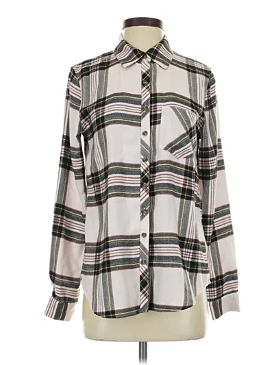 Pre-owned Maurices Long Sleeve Blouse In Silver