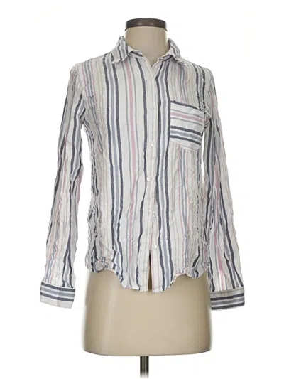 Pre-owned Maurices Long Sleeve Blouse In Silver