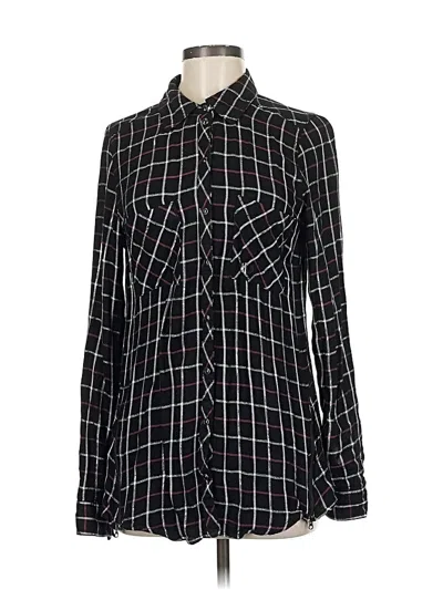 Pre-owned Maurices Long Sleeve Button Down Shirt In Black
