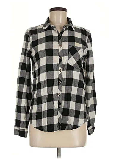 Pre-owned Maurices Long Sleeve Button Down Shirt In Black
