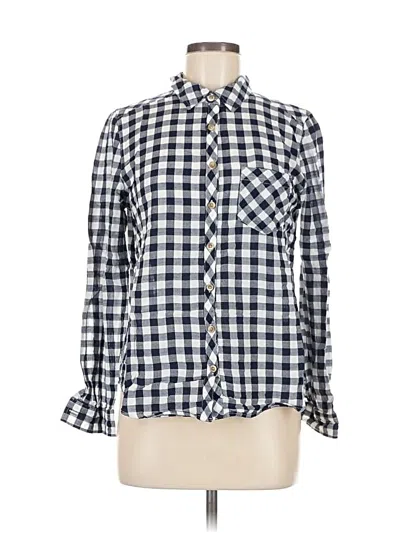 Pre-owned Maurices Long Sleeve Button Down Shirt In Blue