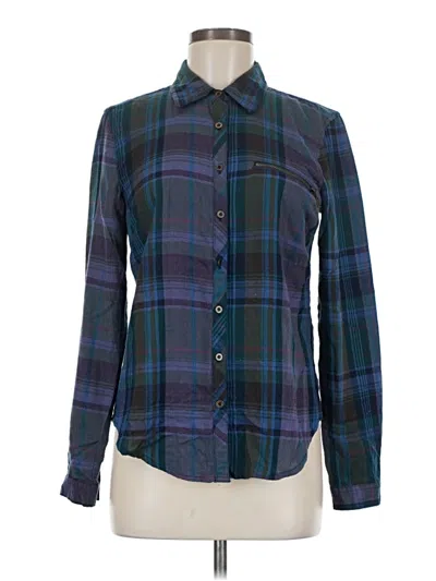 Pre-owned Maurices Long Sleeve Button Down Shirt In Blue