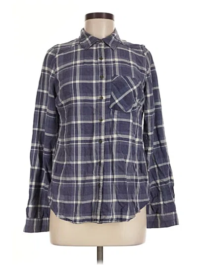 Pre-owned Maurices Long Sleeve Button Down Shirt In Blue