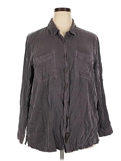 Pre-owned Maurices Long Sleeve Button Down Shirt In Gray