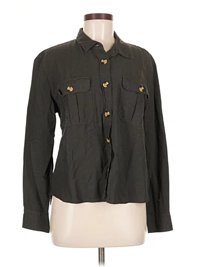 Pre-owned Maurices Long Sleeve Button Down Shirt In Gray