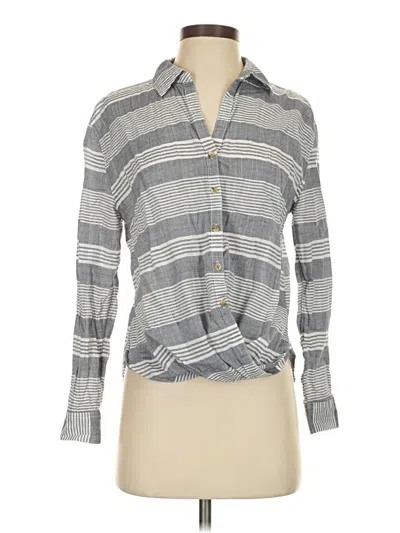 Pre-owned Maurices Long Sleeve Button Down Shirt In Gray