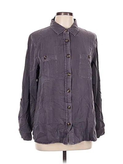 Pre-owned Maurices Long Sleeve Button Down Shirt In Gray