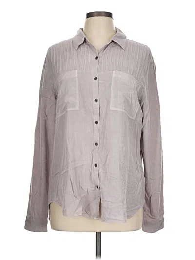 Pre-owned Maurices Long Sleeve Button Down Shirt In Gray