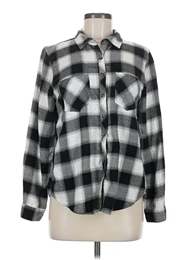 Pre-owned Maurices Long Sleeve Button Down Shirt In Gray