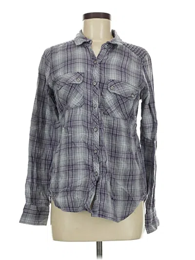 Pre-owned Maurices Long Sleeve Button Down Shirt In Gray