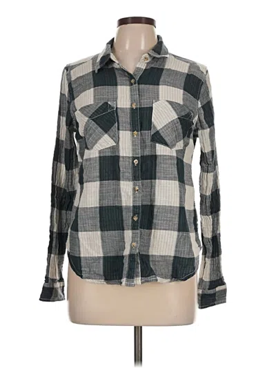 Pre-owned Maurices Long Sleeve Button Down Shirt In Gray
