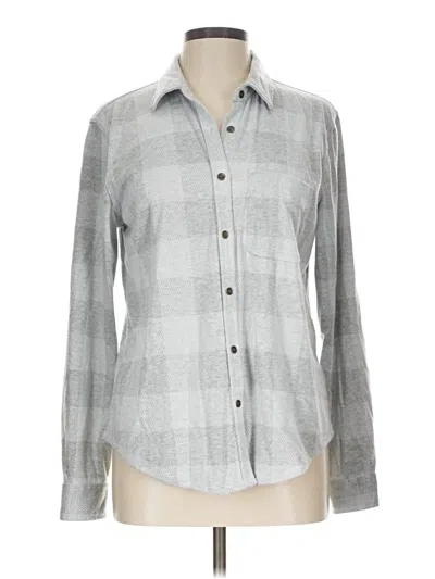 Pre-owned Maurices Long Sleeve Button Down Shirt In Gray
