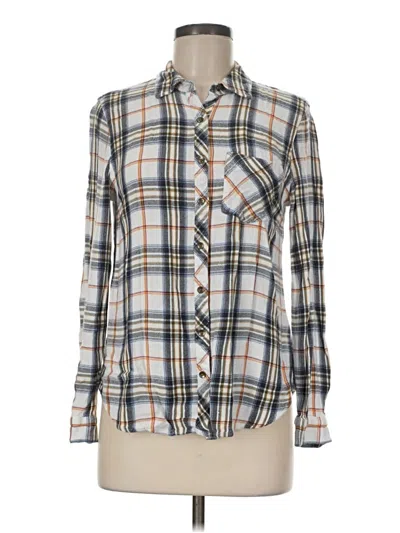 Pre-owned Maurices Long Sleeve Button Down Shirt In Gray