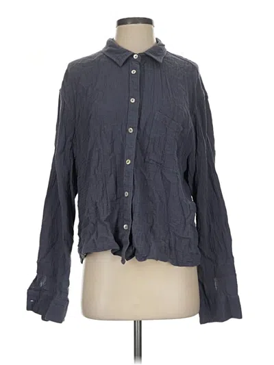 Pre-owned Maurices Long Sleeve Button Down Shirt In Gray
