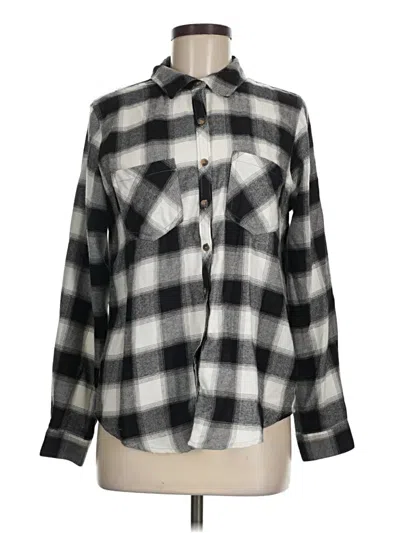 Pre-owned Maurices Long Sleeve Button Down Shirt In Silver